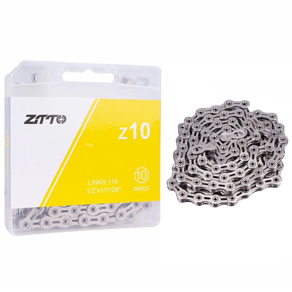 ZTTO Z10 MTB Road Folding Bike Chain 10-Speed 116 Links Carbon Steel Bicycle Chain ZTTO Z10 MTB Road Folding Bike Chain 10-Speed 116 Links Carbon Steel Bicycle Chain
